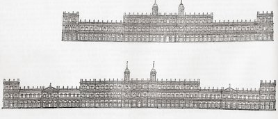 Inigo Jones 1638 plan for a new palace at Whitehall, Westminster, England, from Old England: A Pictorial Museum by English School